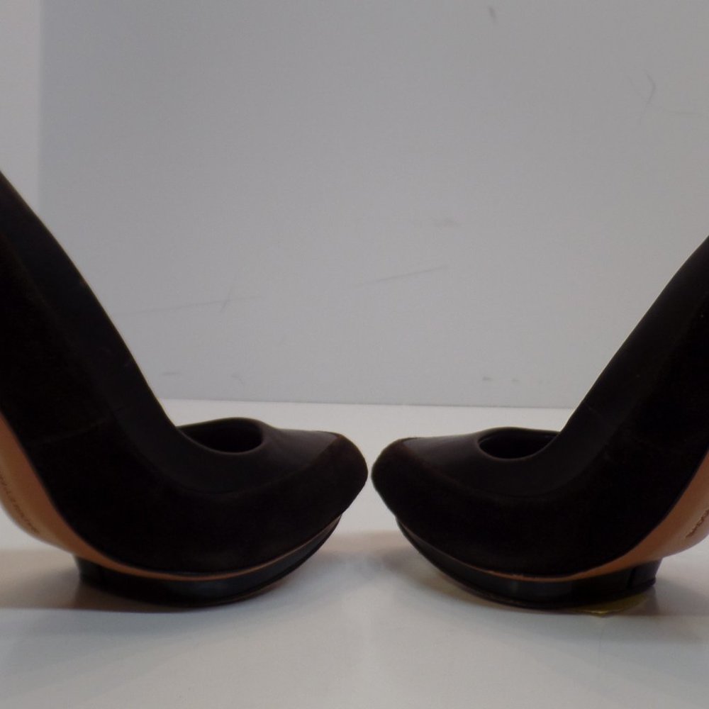 BADGLEY MISCHKA BROWN LEATHER SZ 6.5 HEELS - Picture 5 of 16